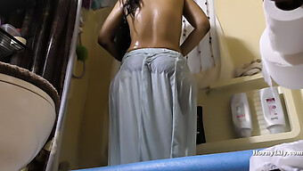 South Indian Maid'S Unexpected Shower Moment Caught On Hidden Camera