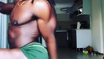 African Male With Big Natural Tits Twerks