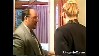 A Blonde Woman Receives A Spanking From Her Superior In The Workplace